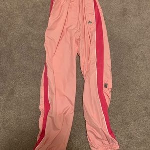 Pink wind pants